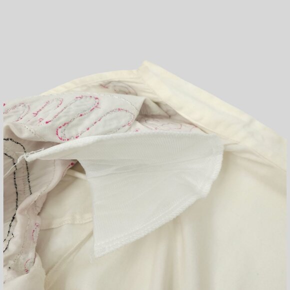 Bleu Bayou Open Front Jacket Size 1X Artsy Colorful 3/4 Sleeve Ribbon Applique - Picture 12 of 16